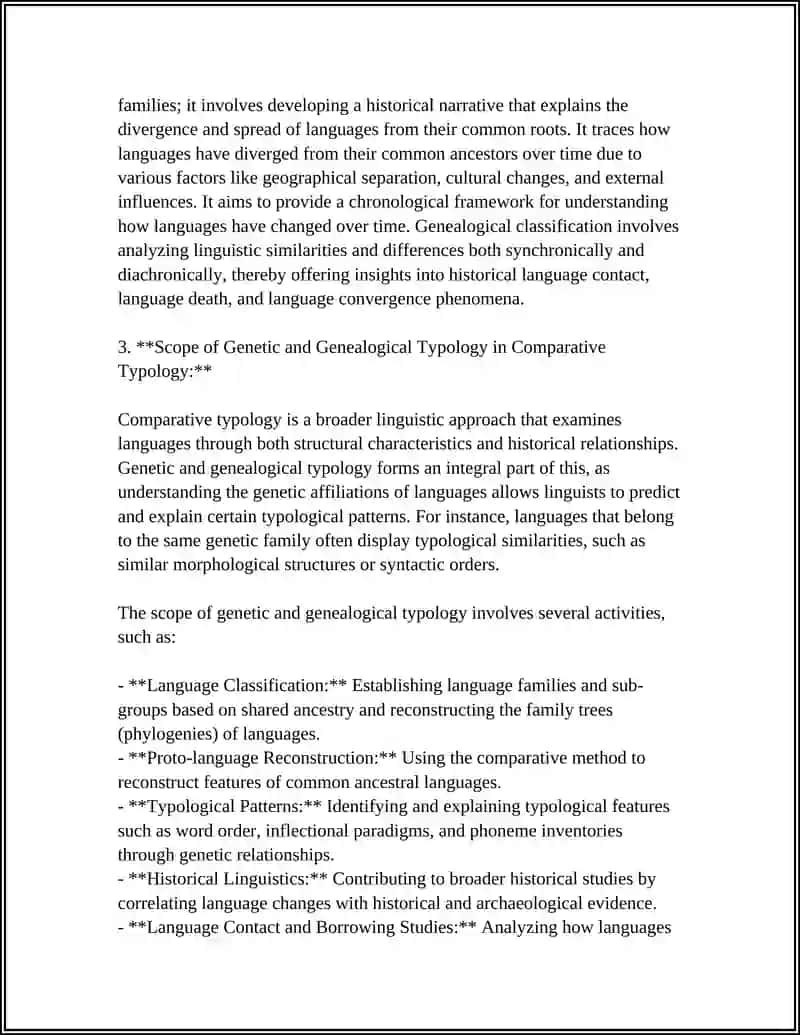 Genetic and Genealogical Typology in Comparative Typology 4