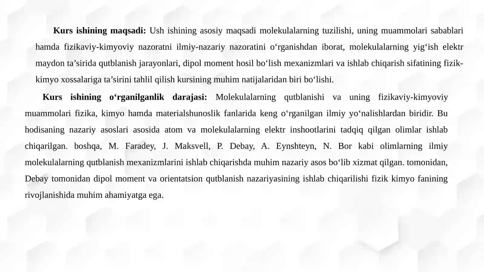 Molekulalarning qutblanishi 4