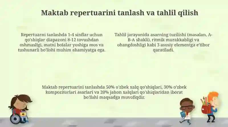 Musiqao‘qitish nazariyasi metodikasi va maktab repertuari kursi 4