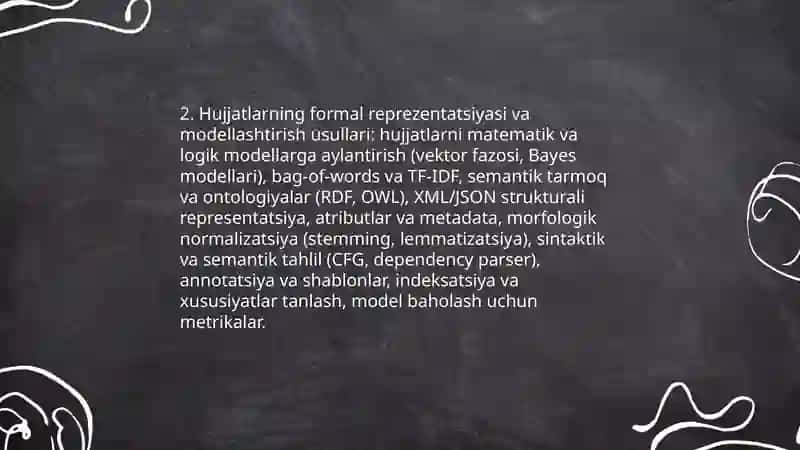 Hujjatlarni formal tahlil qilishning metodologik masalalari 4
