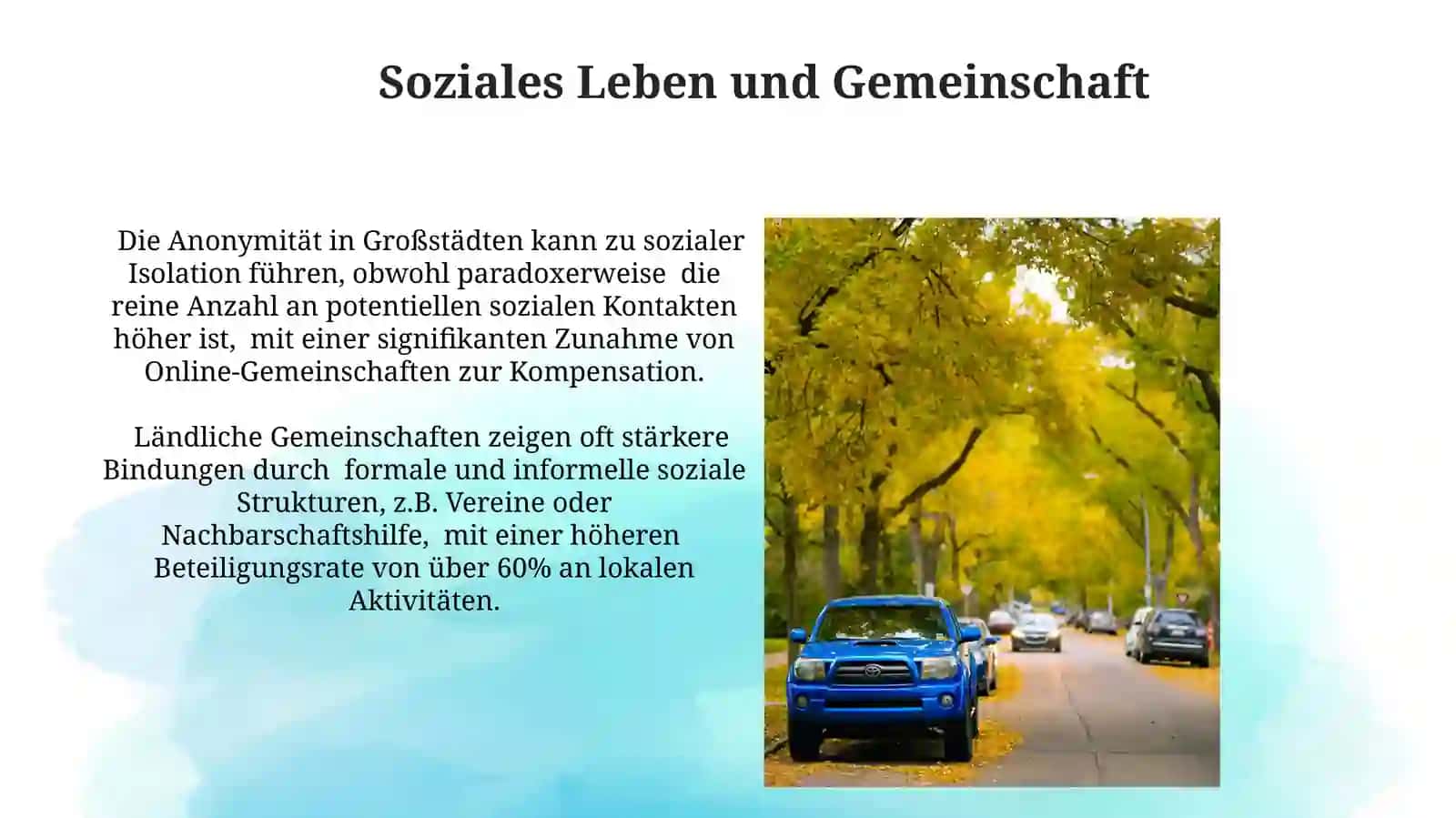 Leben in der Stadt, Leben auf dem Land 4