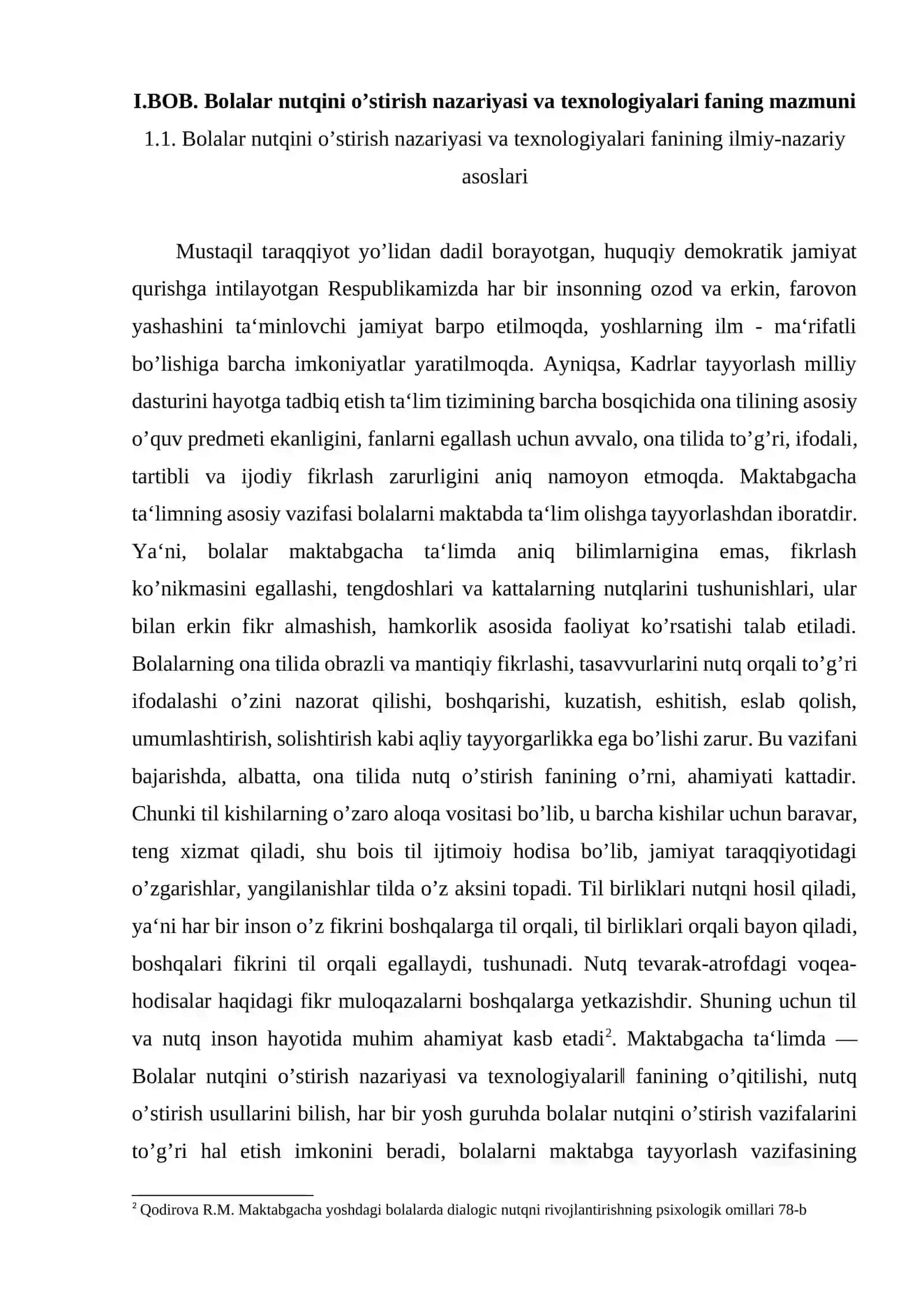 Bolalar nutqini o’stirish nazariyasi va texnologiyalari 4