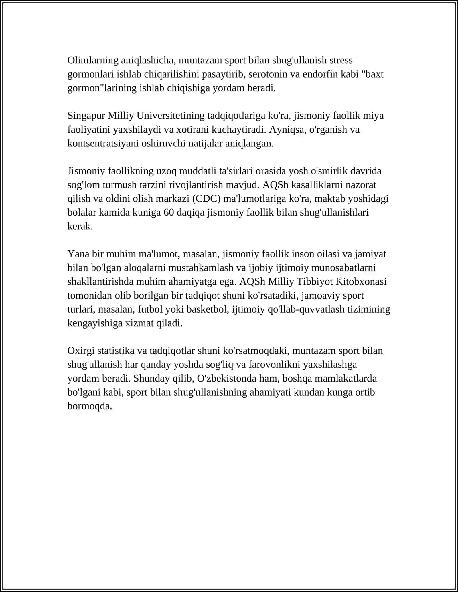 DARSDAN TASHQARI MASHG'ULOTLAR TASHKIL ETISH SENARIYSINI TUZISH 4