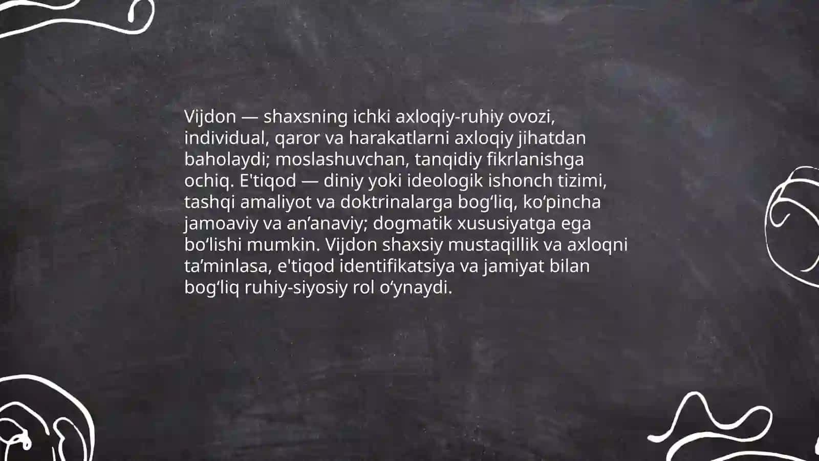 Vijdon va e'tiqod erkinligini ta'rifi 4