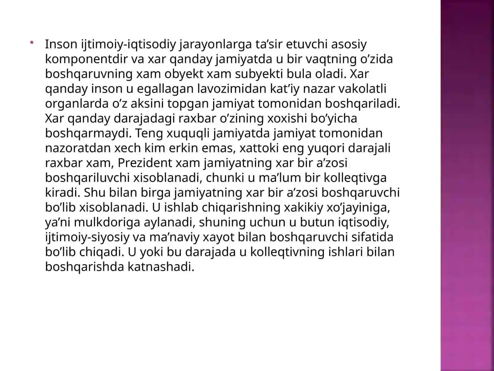 Menejer mexnati va uning xususiyatlari 4