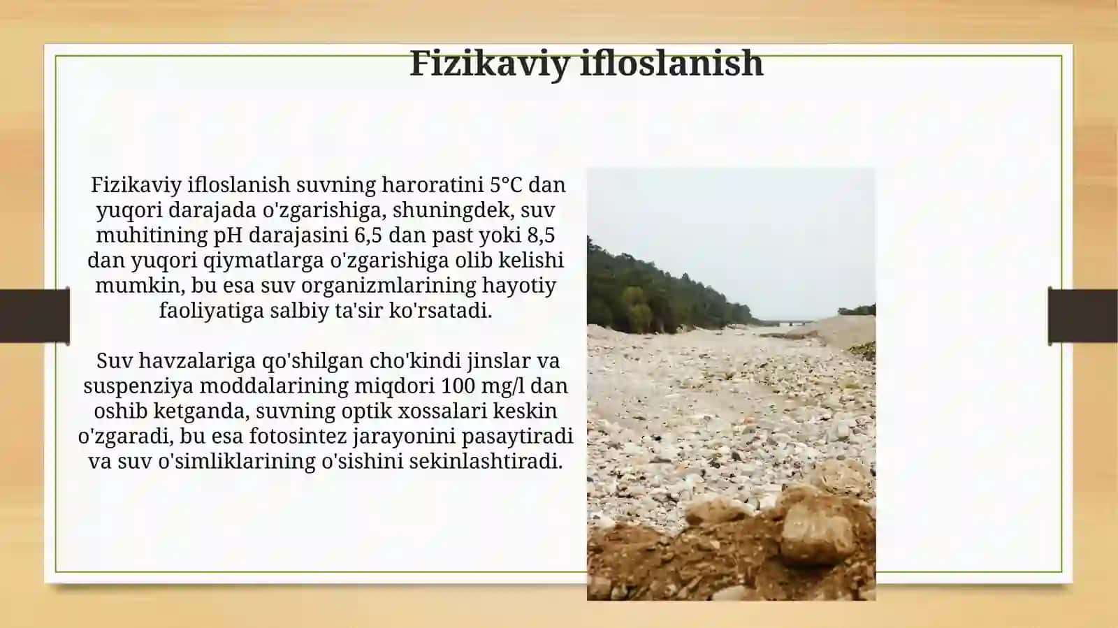Suvni ifloslanish darajasi 4