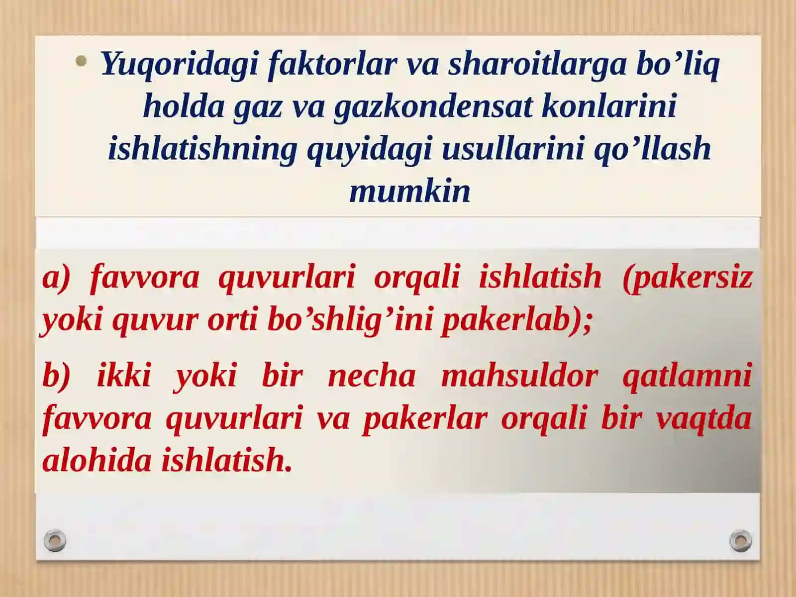 Quduqning yer osti va yer ustki jixozlari 4