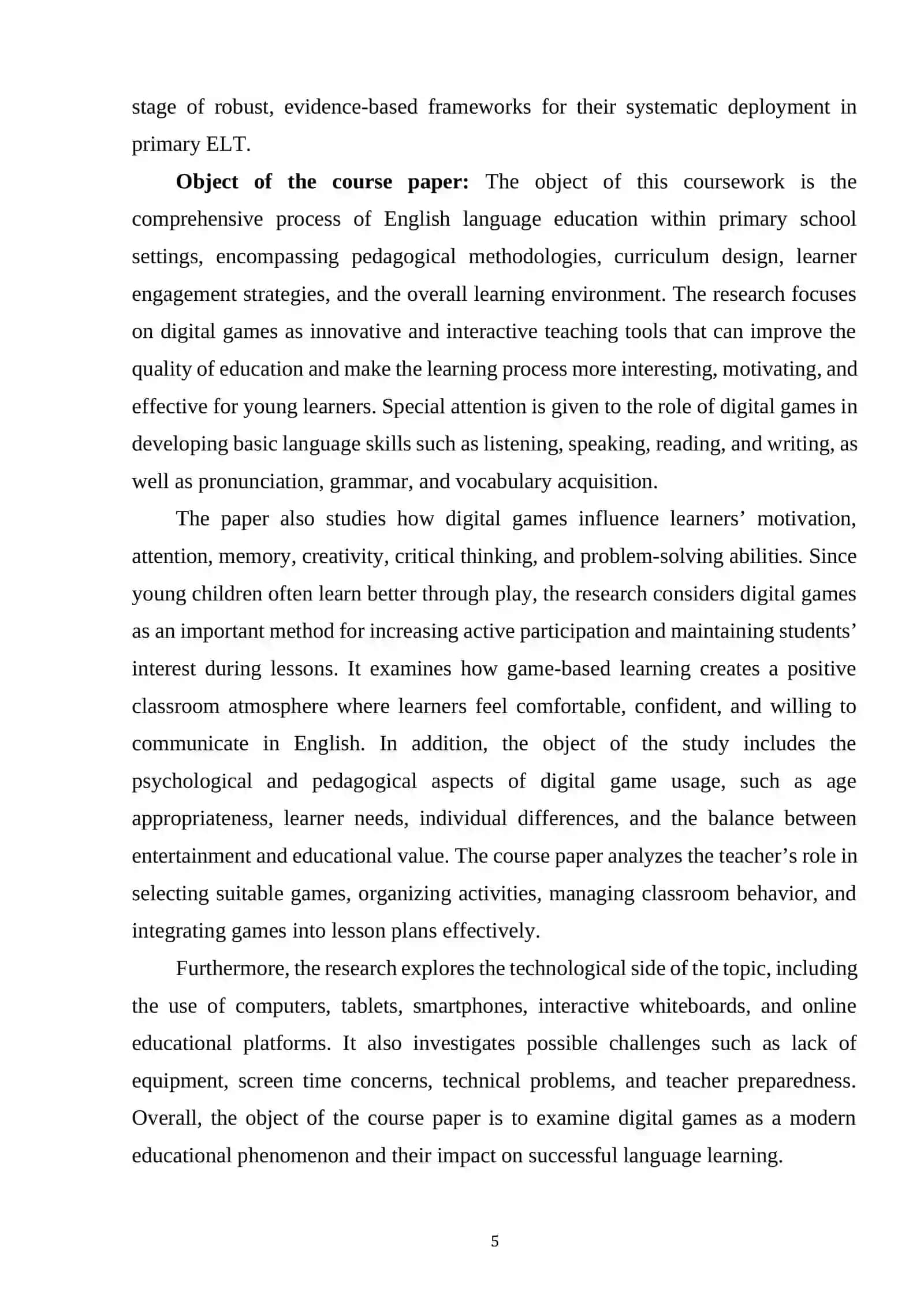 Digital games in primary school English education 4