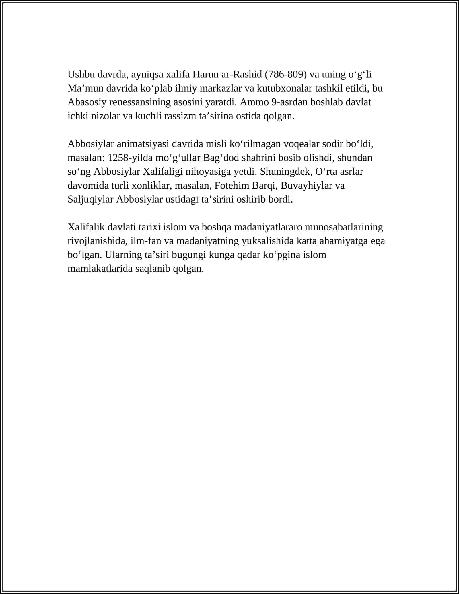 ARAB HALIFALIGIDA DAVLAT BOSHQARUVI 4