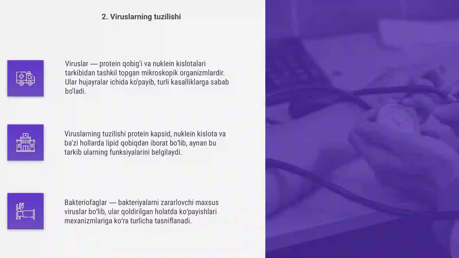 Umumiy virusologiya tuzilishi tasnifi reproduksiyasi bakterofaglar 4