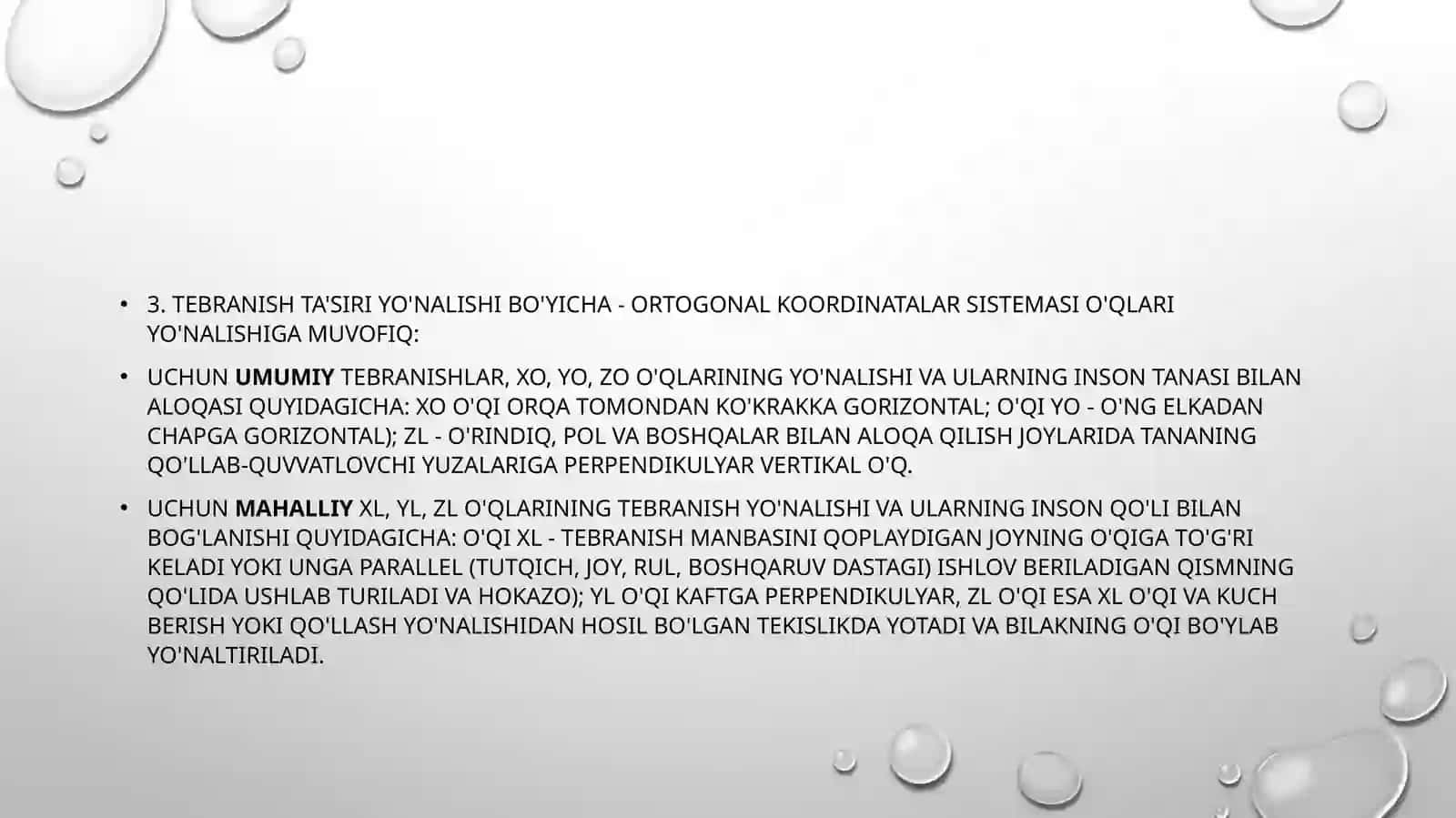 Qishloq xo’jalik ishlarida tebranish manbai, uning miqdoriy sifatlari, tasirining olish choralari 4