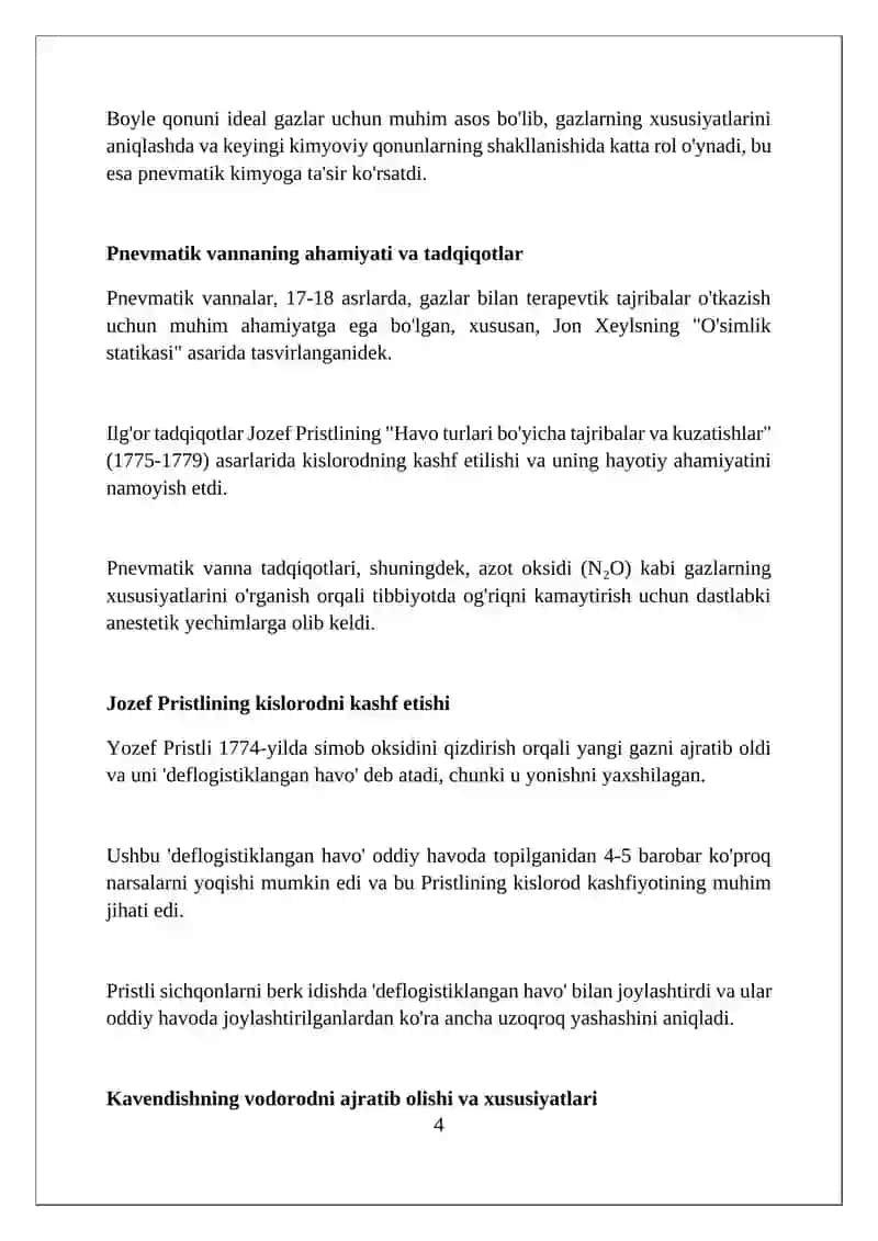 Gazlar togrisidagi pnevmatik kimyoning rivojlanishi 4