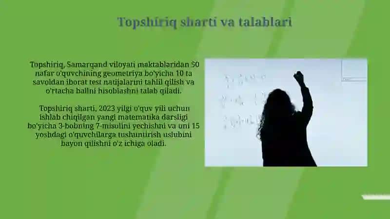 ABDURAXMONOVA NIGORANING MATEMATIKA VA UNI OʻQITISH METODIKASI FANIDAN TAYYORLAGAN 2- CHI AMALIYTOPSHIRIGʻI 4