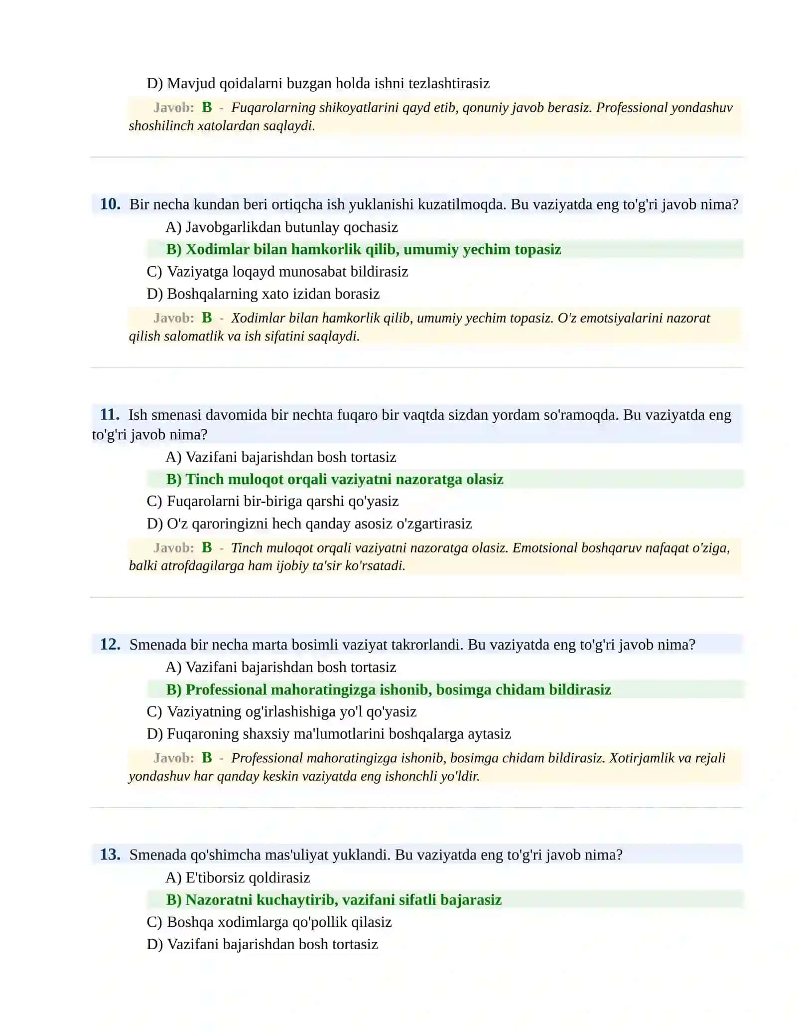 BOJXONA XIZMATIGA ISHGA KIRISH PSIXOLOGIK SINOV Testlari 4
