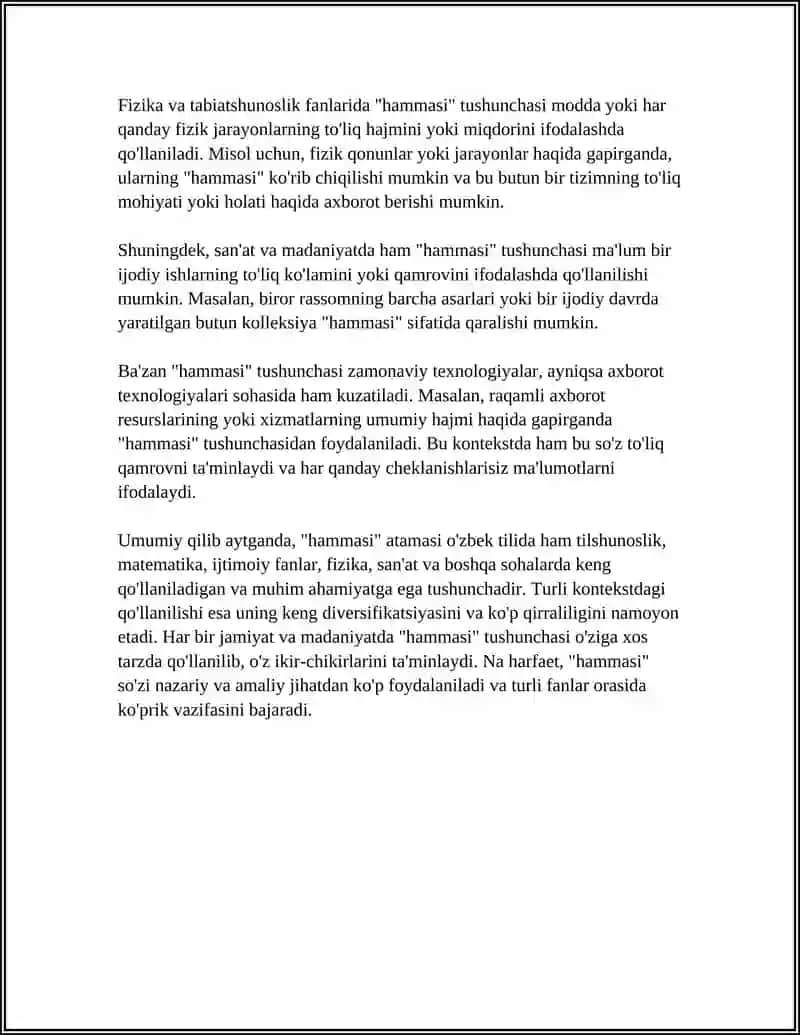 HAMMASI: umumiy tushuncha va ta'rif 4