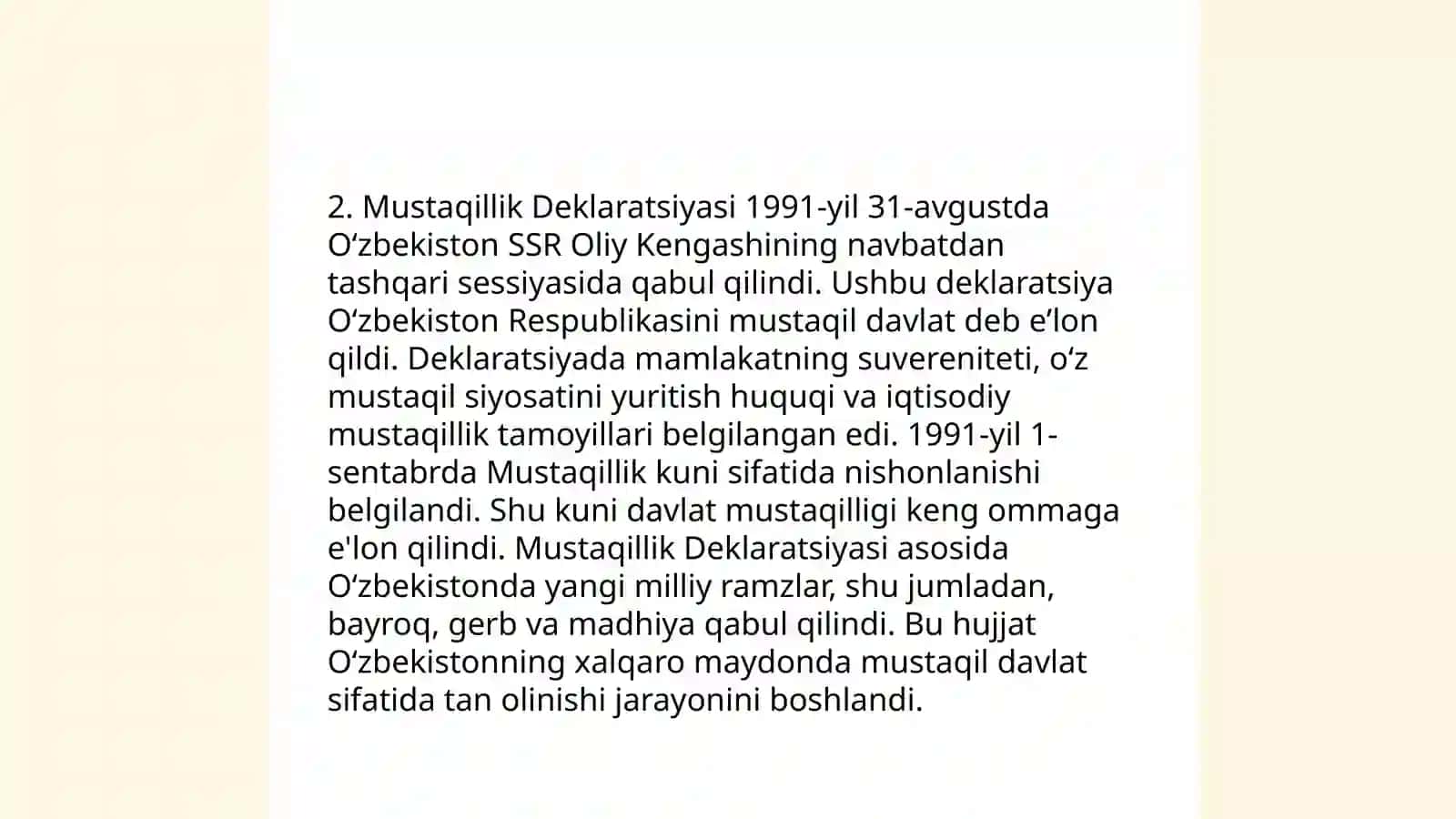 Davlat Mustaqilligining Qo'lga Kiritilishi 4