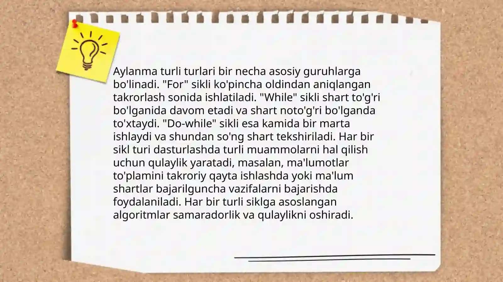 Sikl va iteratsiyalar 4