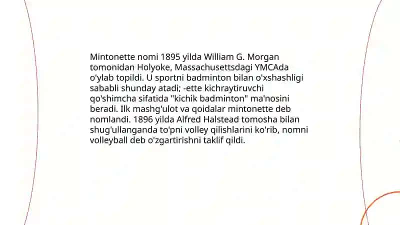 Voleybolning kelib chiqish tarixi 4