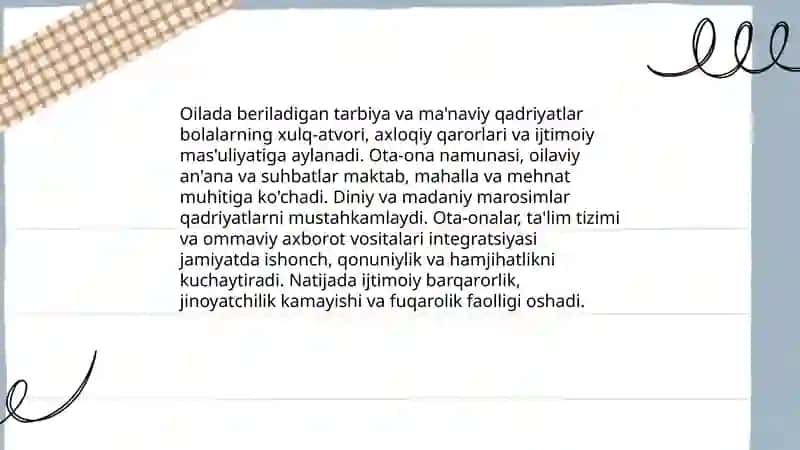 Oila farovonligi – jamiyat farovonligi asosidir 4