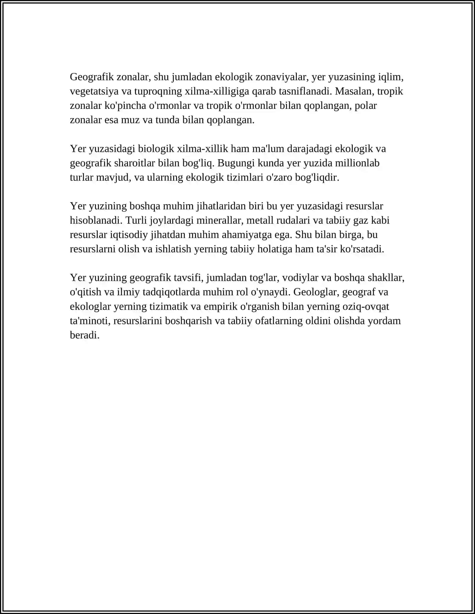 SIRT YUZASI TUSHUNCHASI. SHVARS MISOLI 4