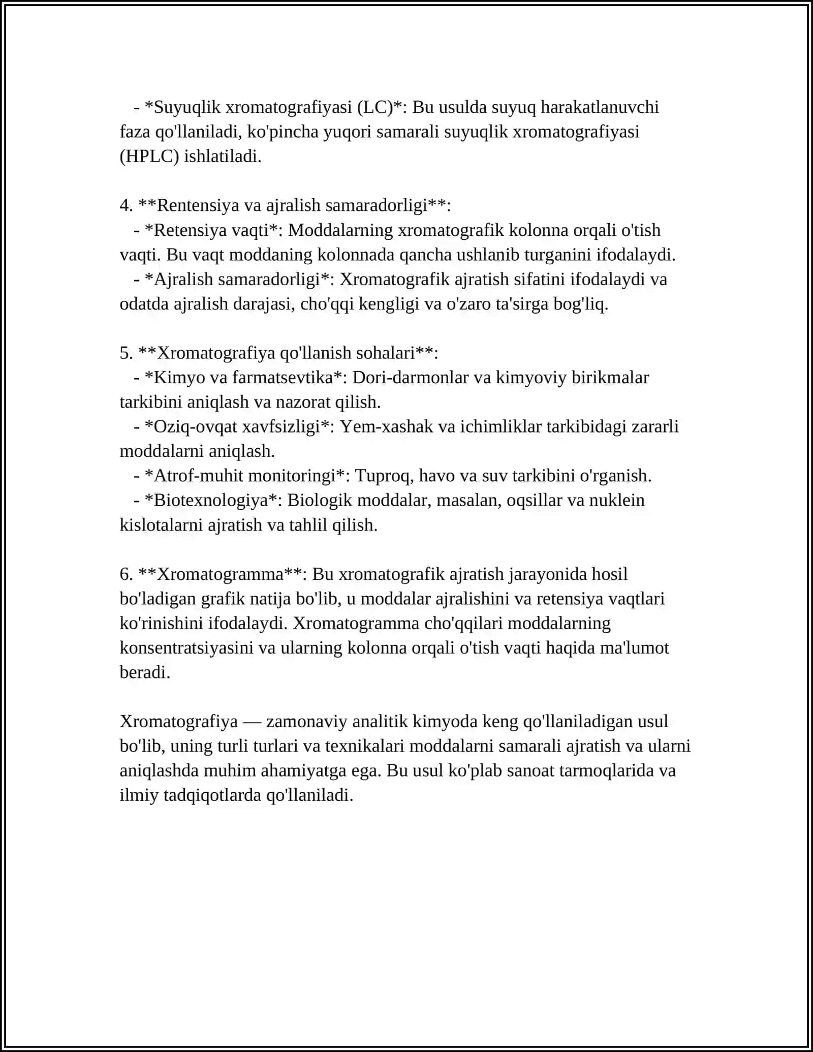 XROMATOGRAFIYANING TIBBIY IZLANISHLARDAGI IMKONIYATLARI 4