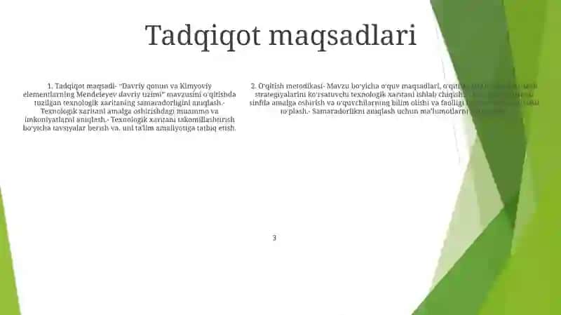 "Davriy Qonun Va D.I.Mendeleevning Kimyoviy Elementlar Davriy Sistemasi" Mavzudagi Modulli Darsning Texnologik Xaritasini Ishlab Chiqish Metodikasi 4