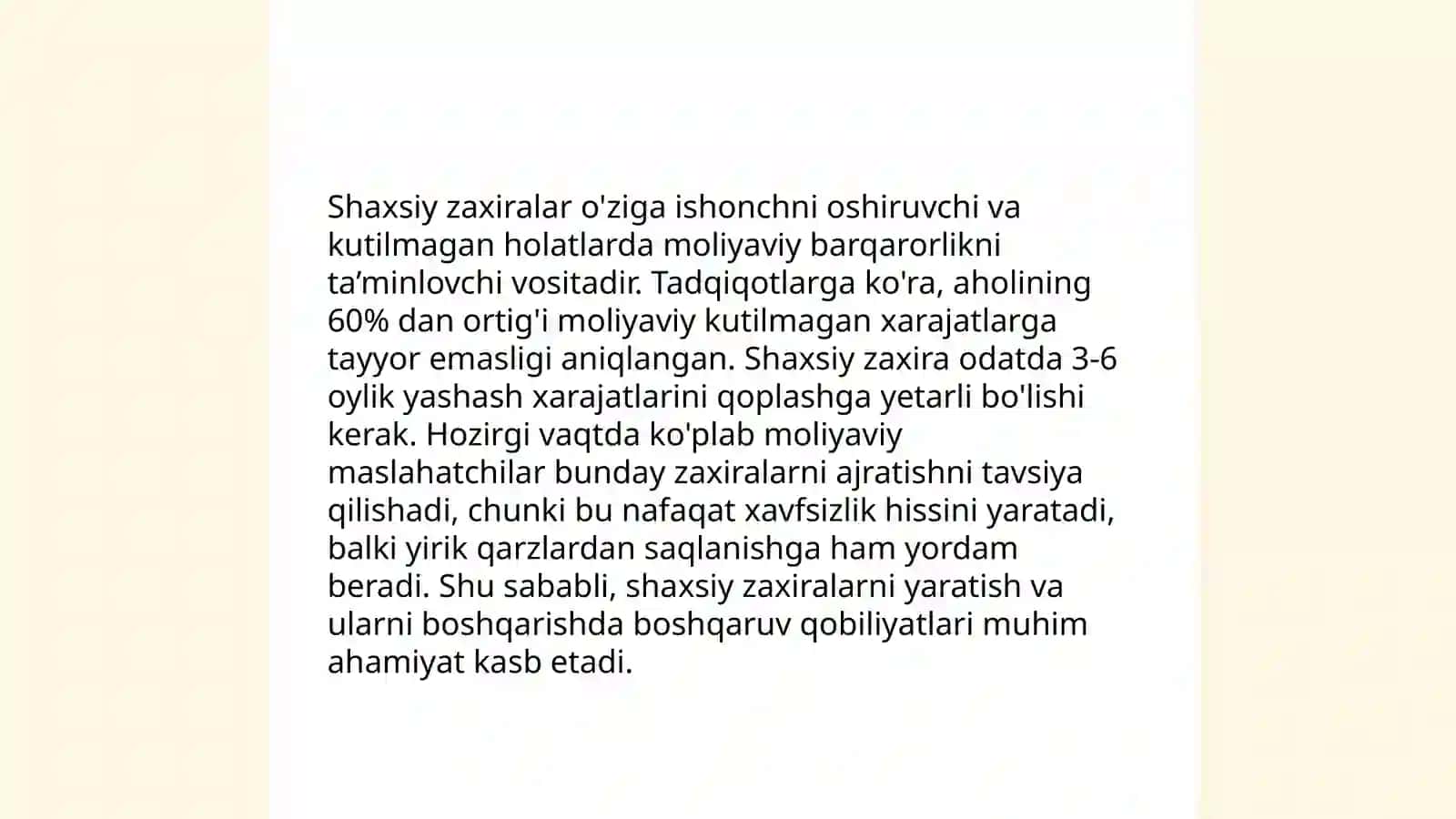 Mijoz zaxiralarini o'rganish 4