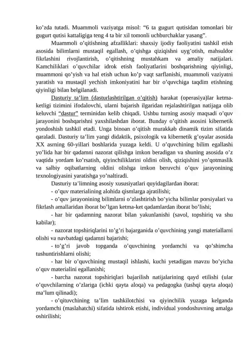 Ta’lim tashkil etish turlari va shakllari 4