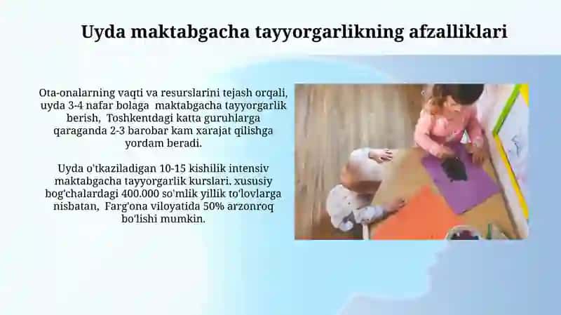 Qisqa muddatli guruhlarda maktabga tayyorlashni tejalashtirish 4