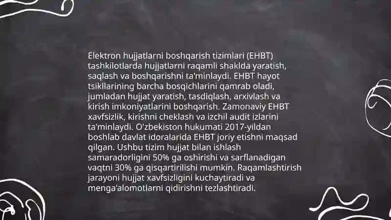Muassalarda ish yuritishni tashkil etish texnologiyalari 4