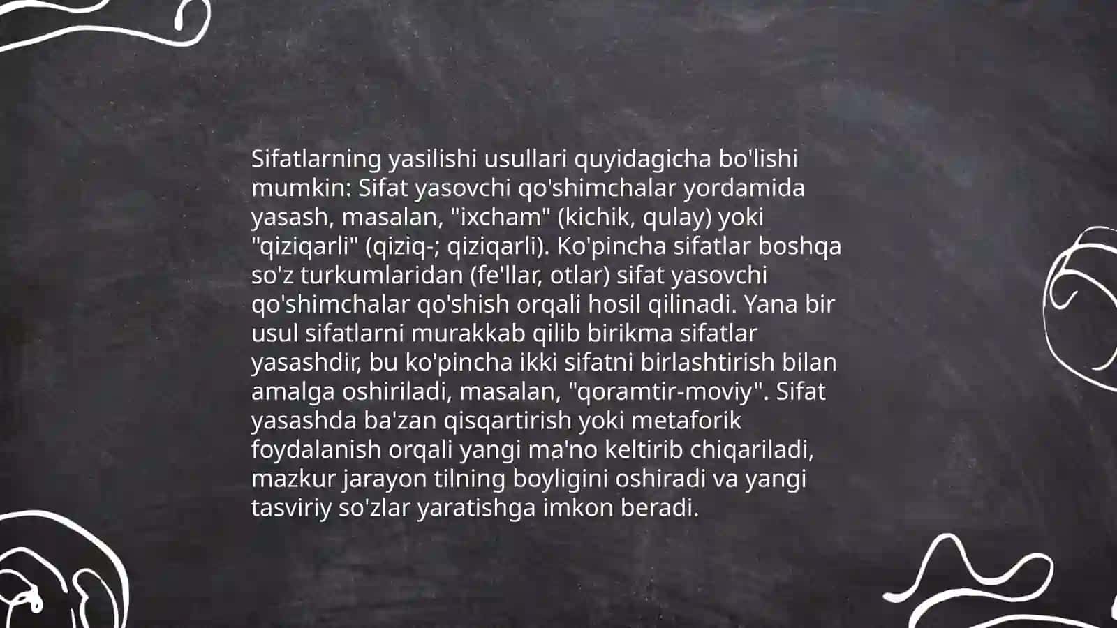 Sifatlarning yasalishi 4