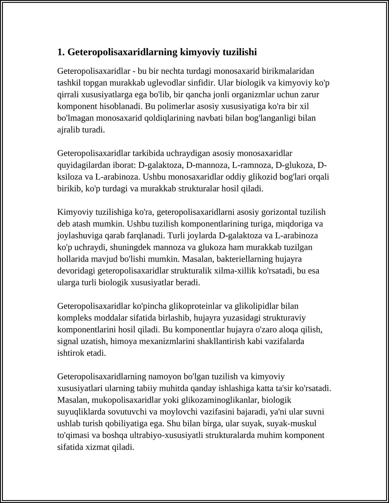 GETEROPOLISAXARIDLARNI ONTOGENEZ VA KASALLIKLARDA OʻZGARISHI 4