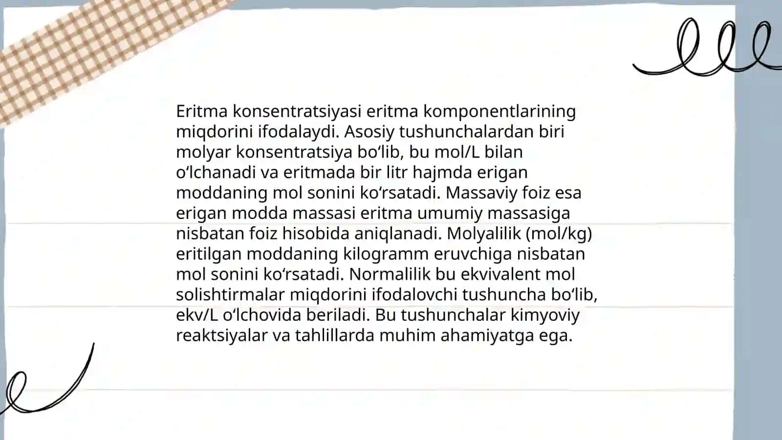 Eritma konsentratsiyasi 4