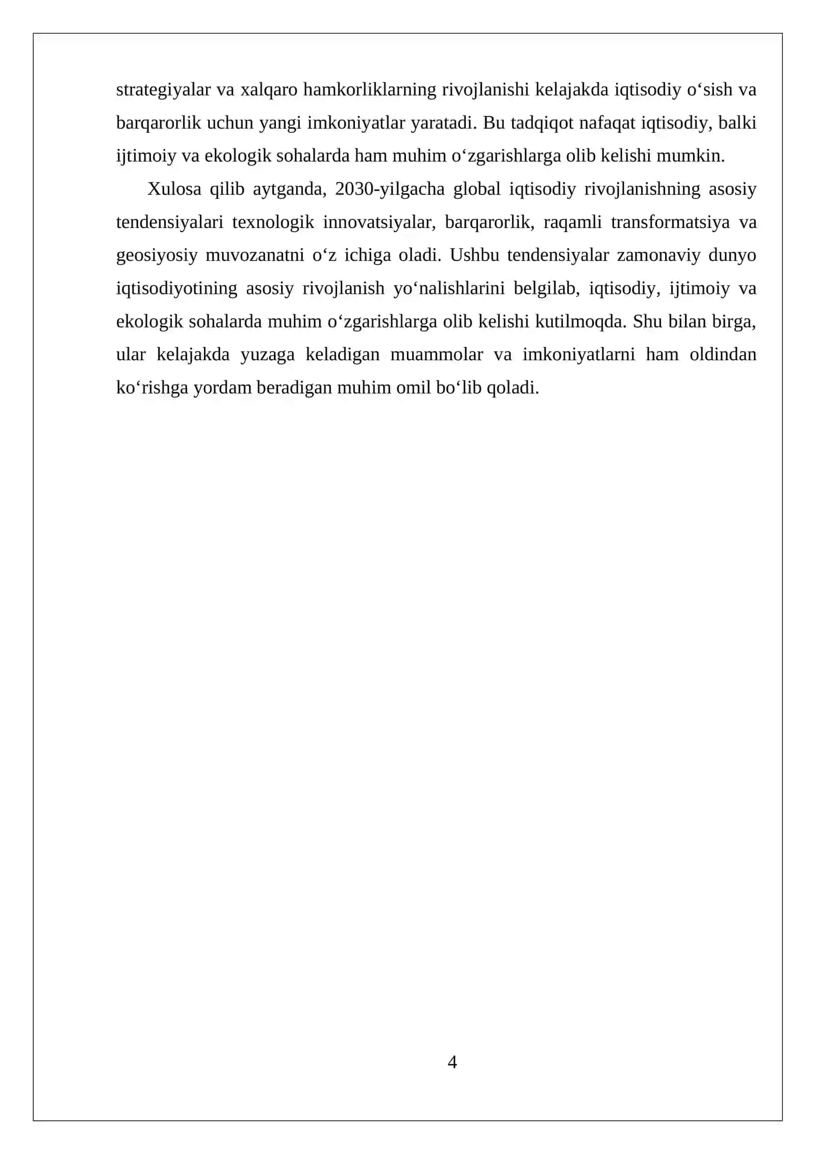 2030-YILGACHA GLOBAL IQTISODIY RIVOJLANISHNING ASOSIY TENDENSIYALARI 4