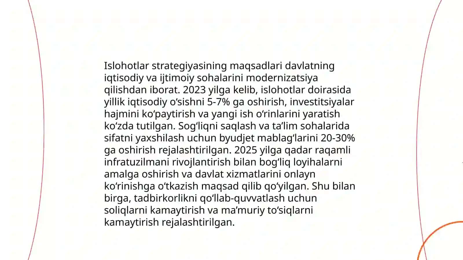 Bozor iqtisodiyotiga o’tishning milliy konsepsiyasi, islohotlar strategiyasi 4