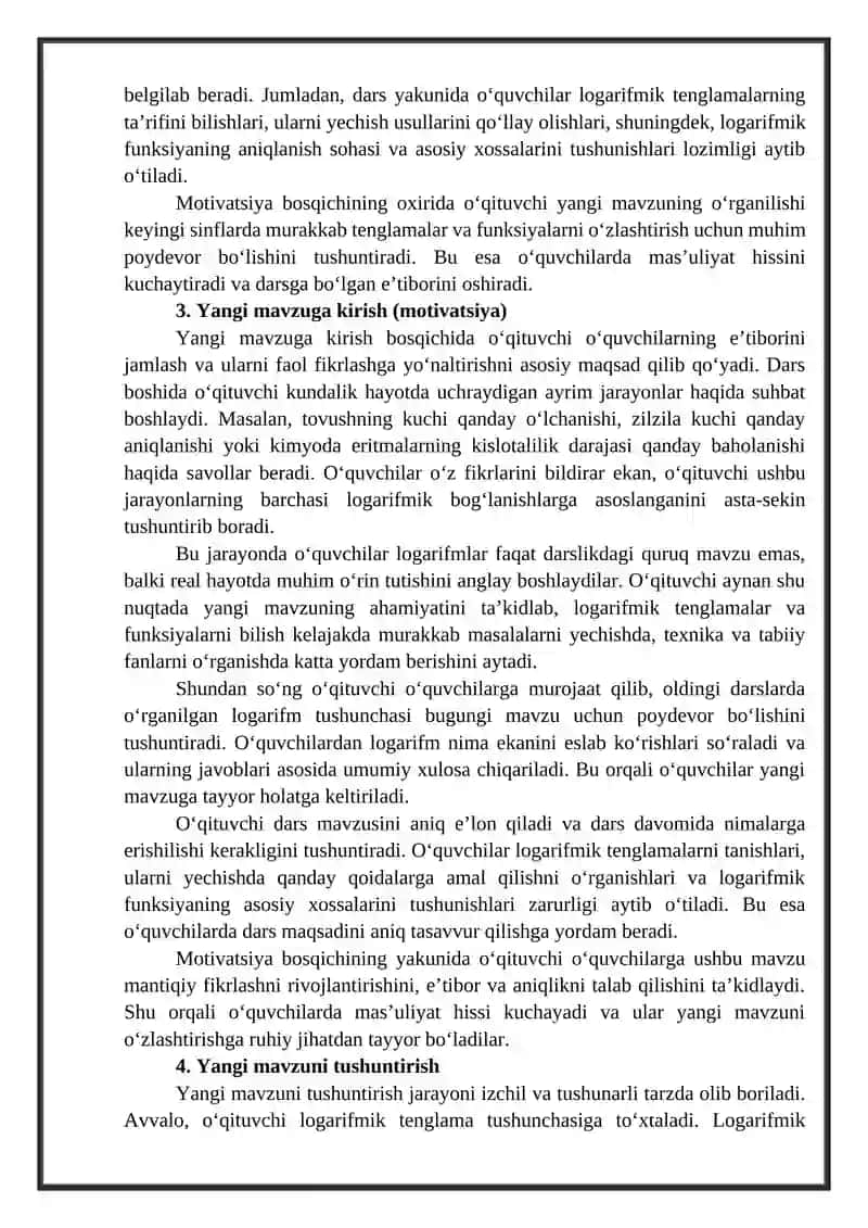 Logorifmik tenglamalar va funksiyalar 4