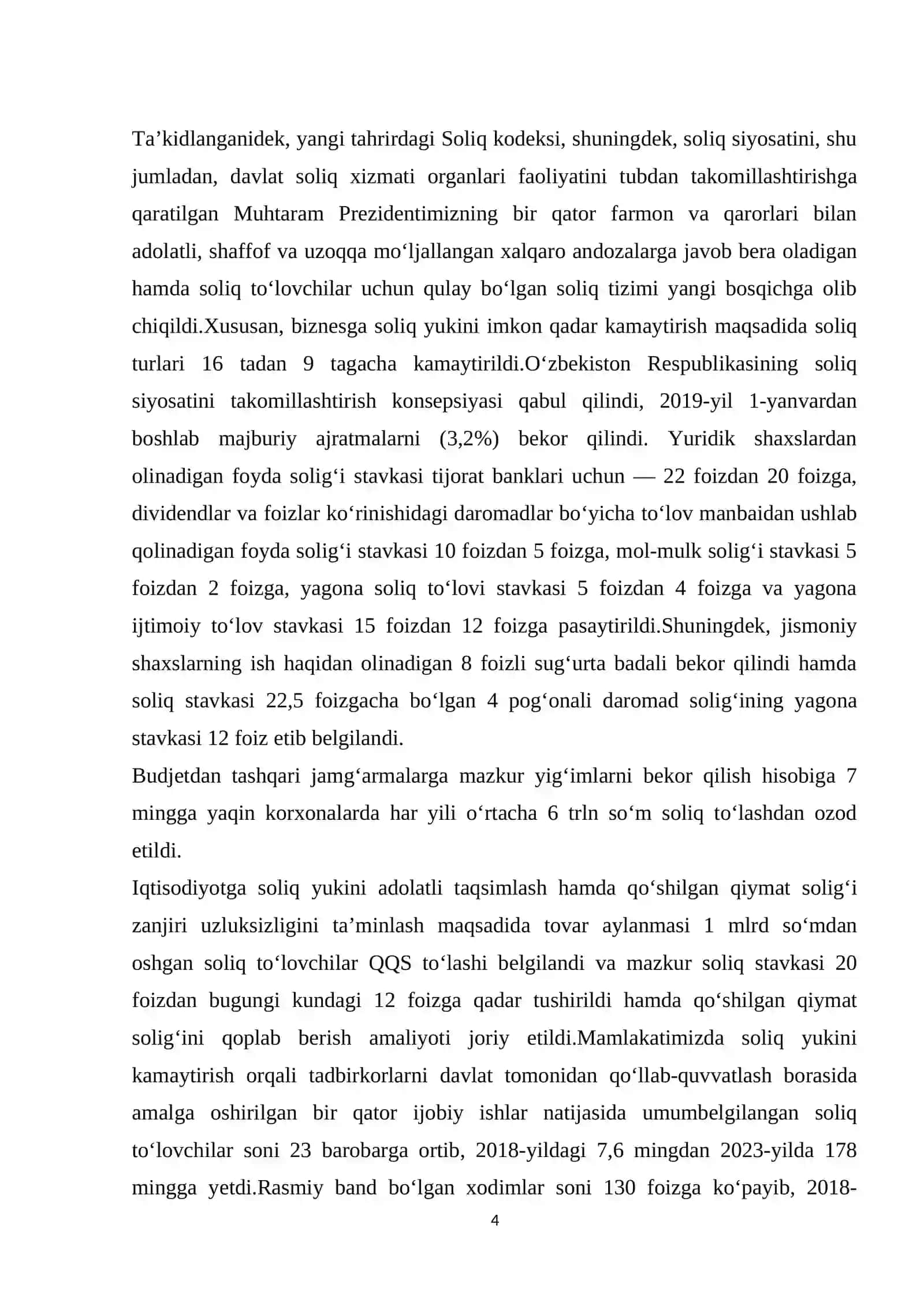 soliq inspeksiyasi amaliyot hisoboti 4