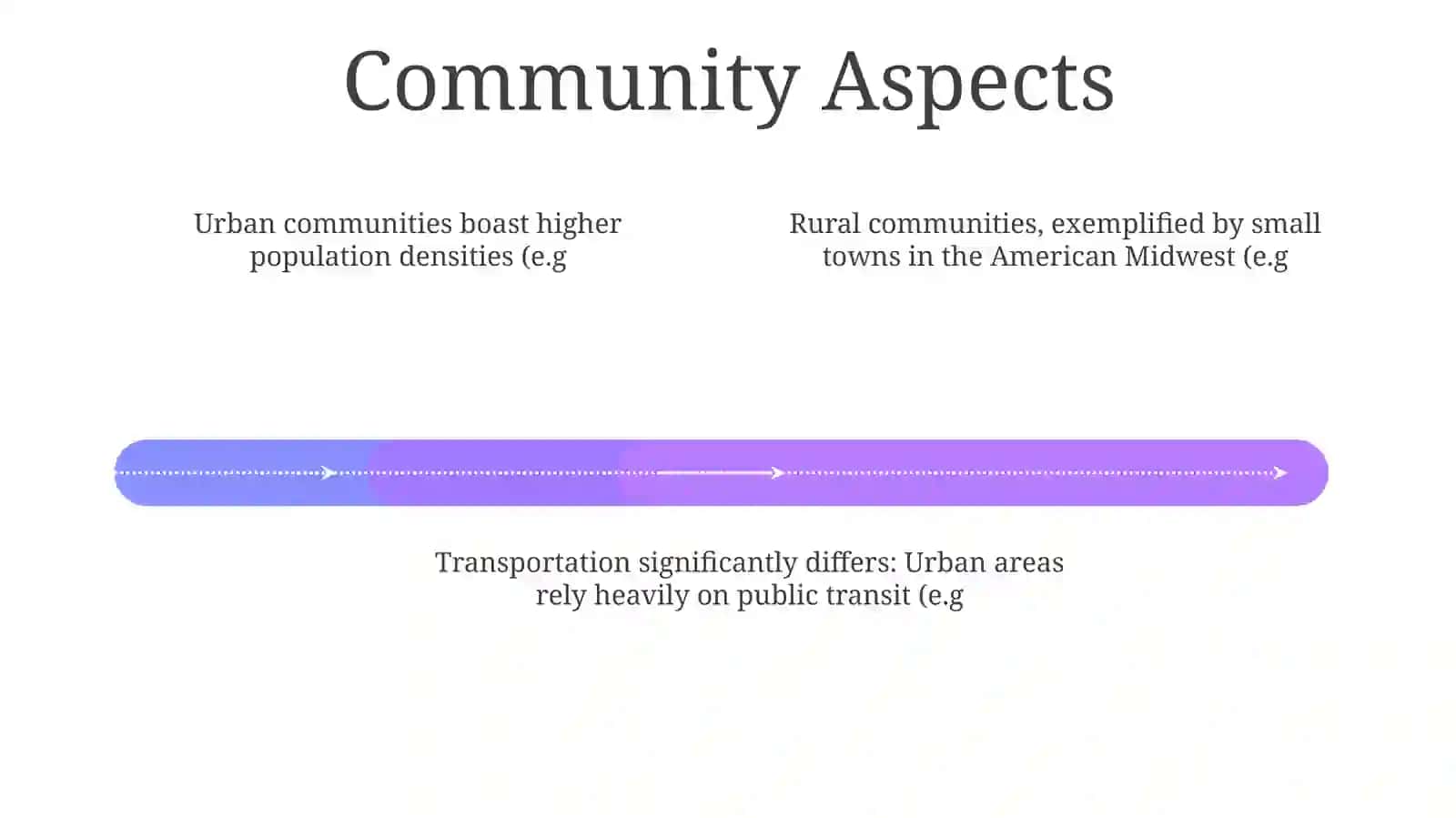 Compare urban and rural living 4
