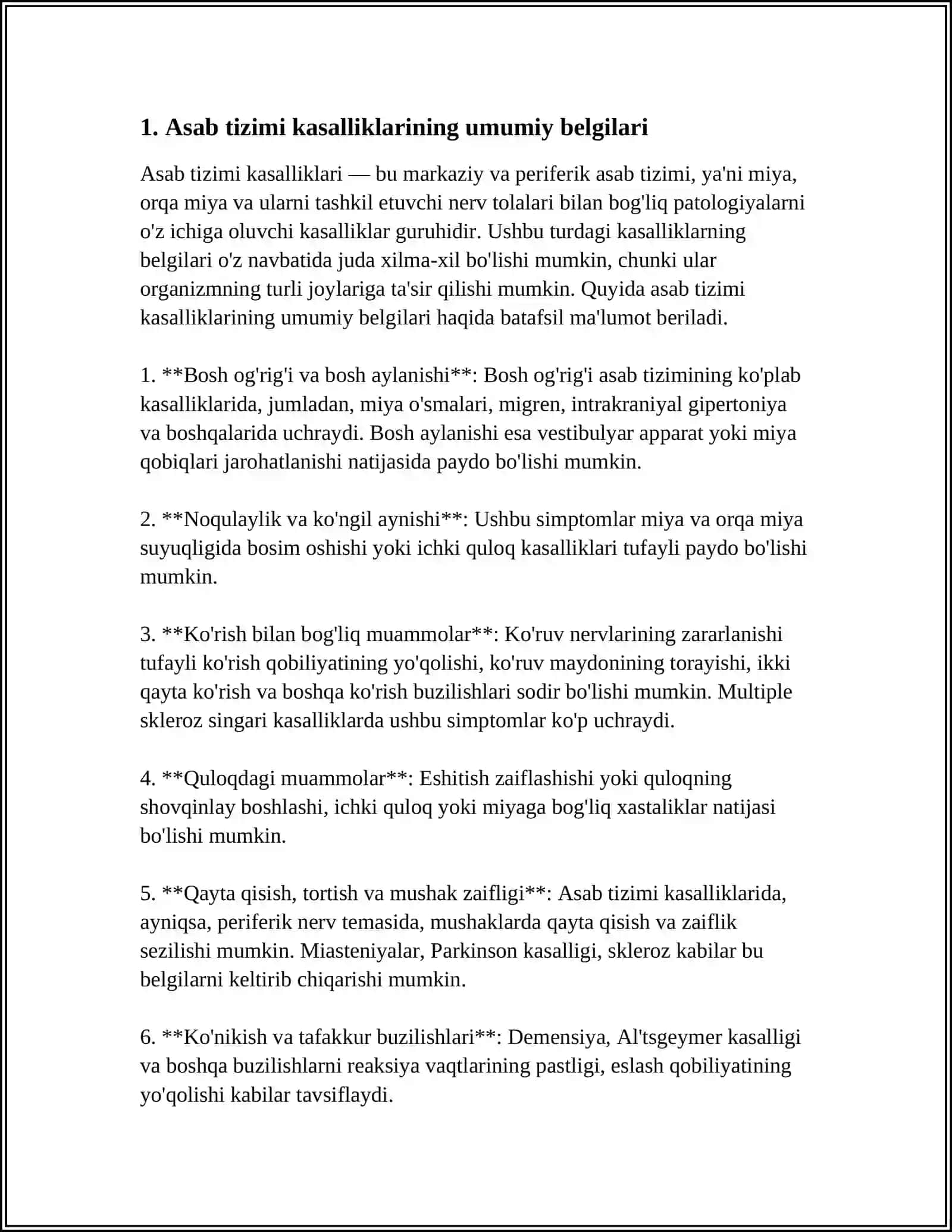 NEVROLOGIK BUZILISHLARNING BELGILARI VA SINDROMLARI 4