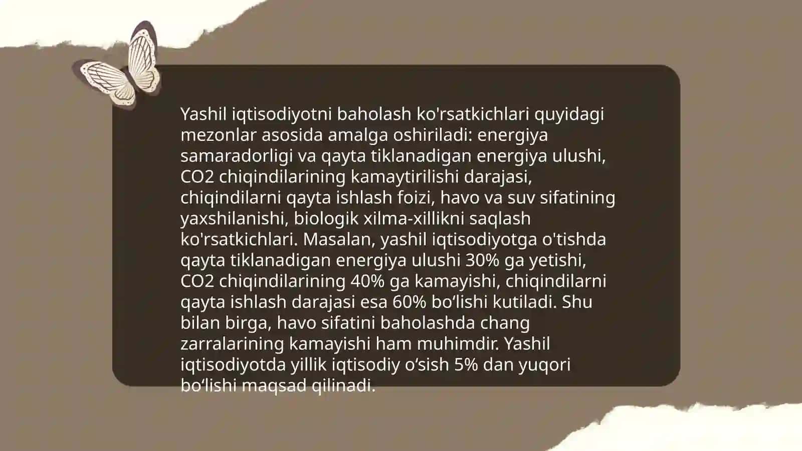 Yashil iqtisodiyotni tavsiflovchi korsatkichlar tizimini aniqlash boyicha yondashuvlar 4