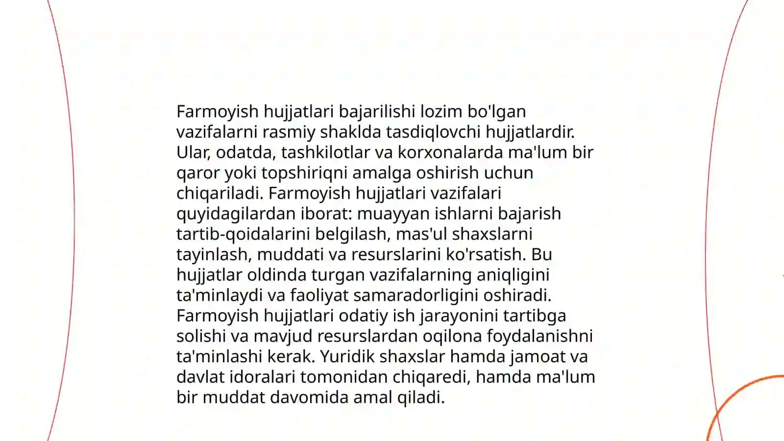 Farmoyish hujjatlari va ularning turlari 4