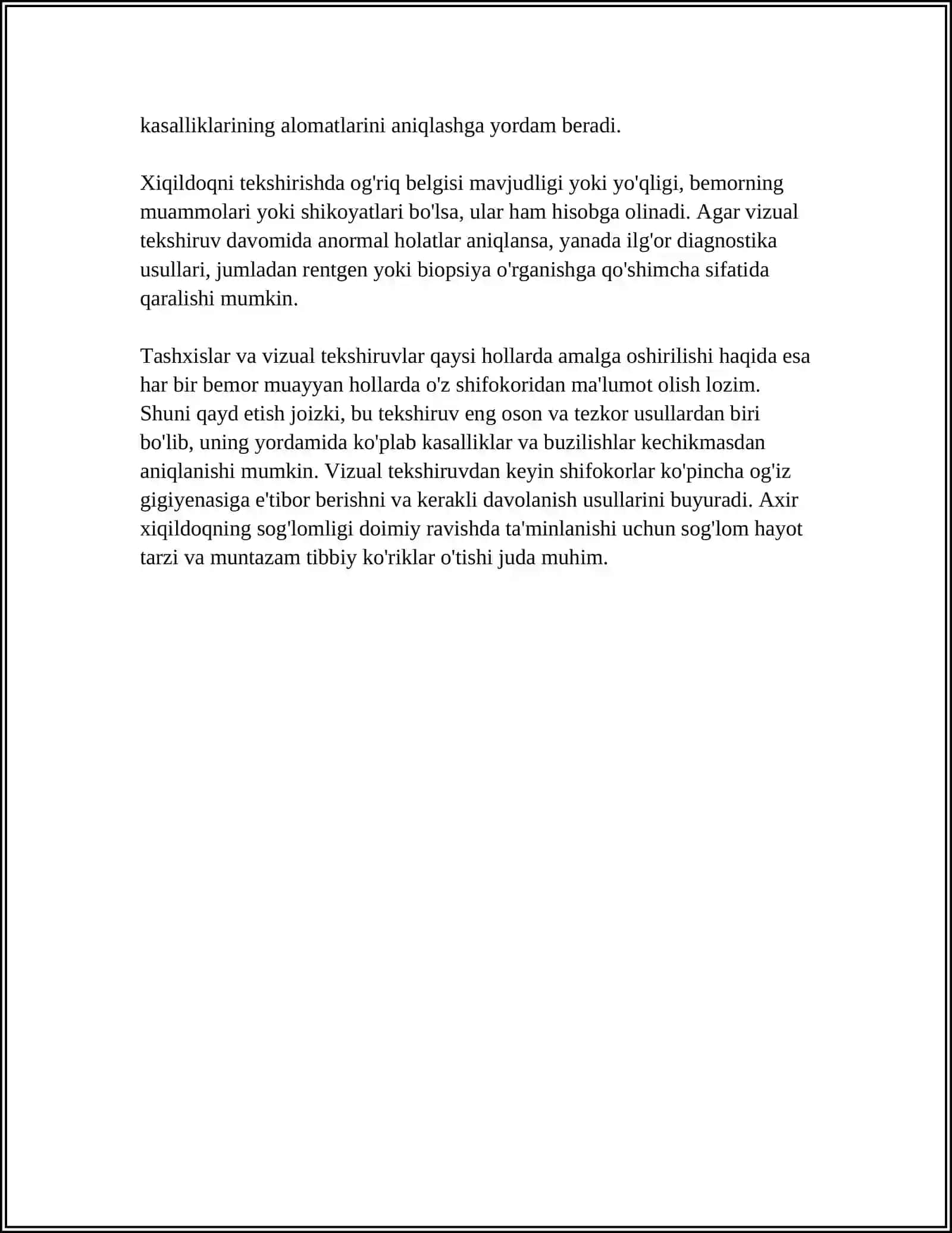 XIQILDOQNING TEKSHIRISH USULLARI 4