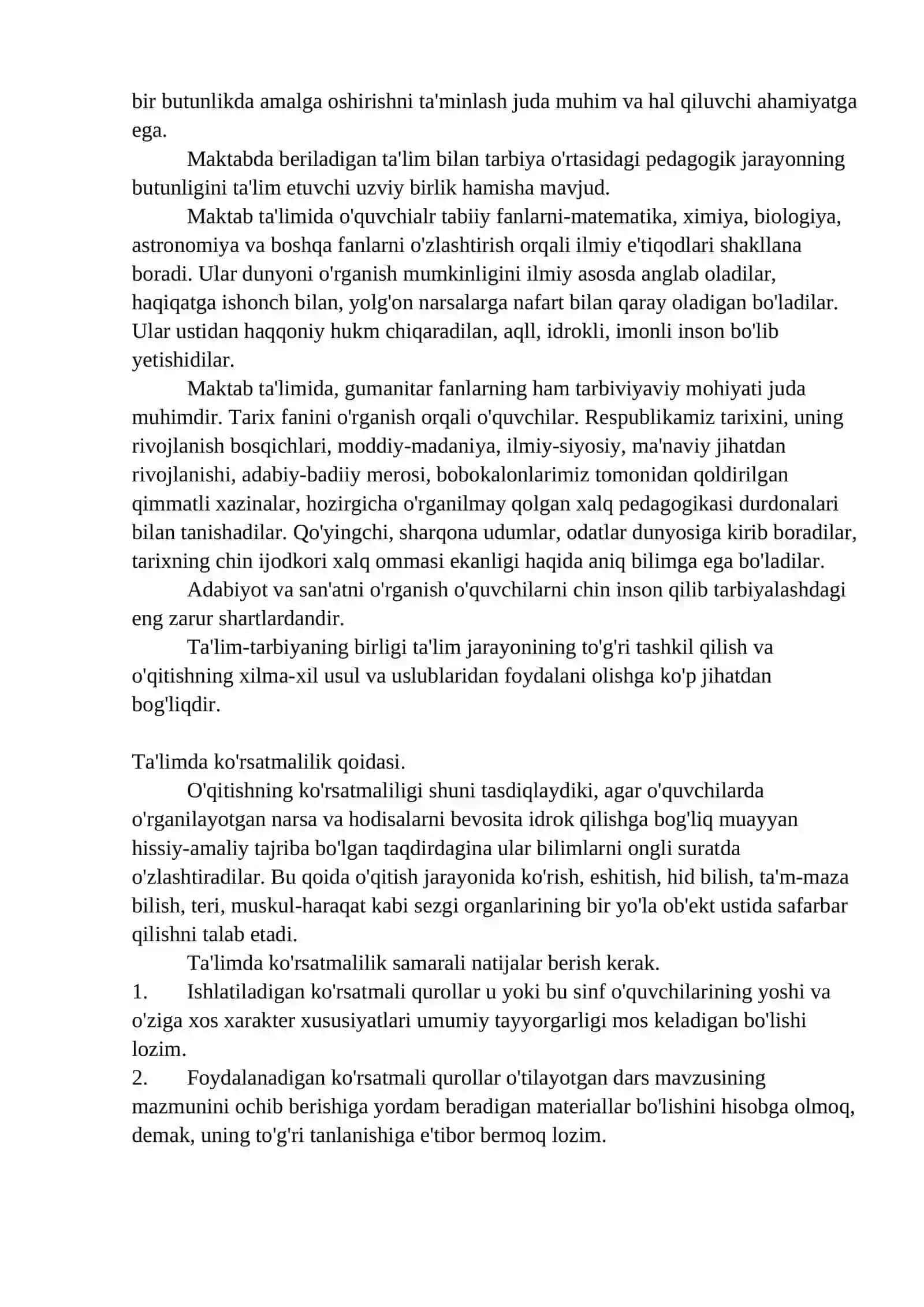 TA’LIM QONUNIYATLARI VA TAMOYILLARI (PRINSPLARI) 4