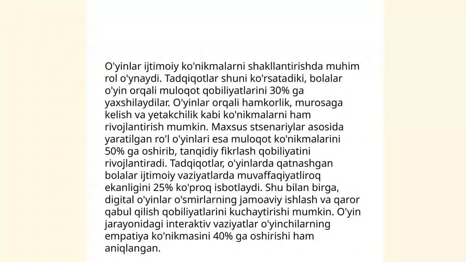 O'yinning bola faoliyati sifatidagi mohiyati va õziga xosligi 4