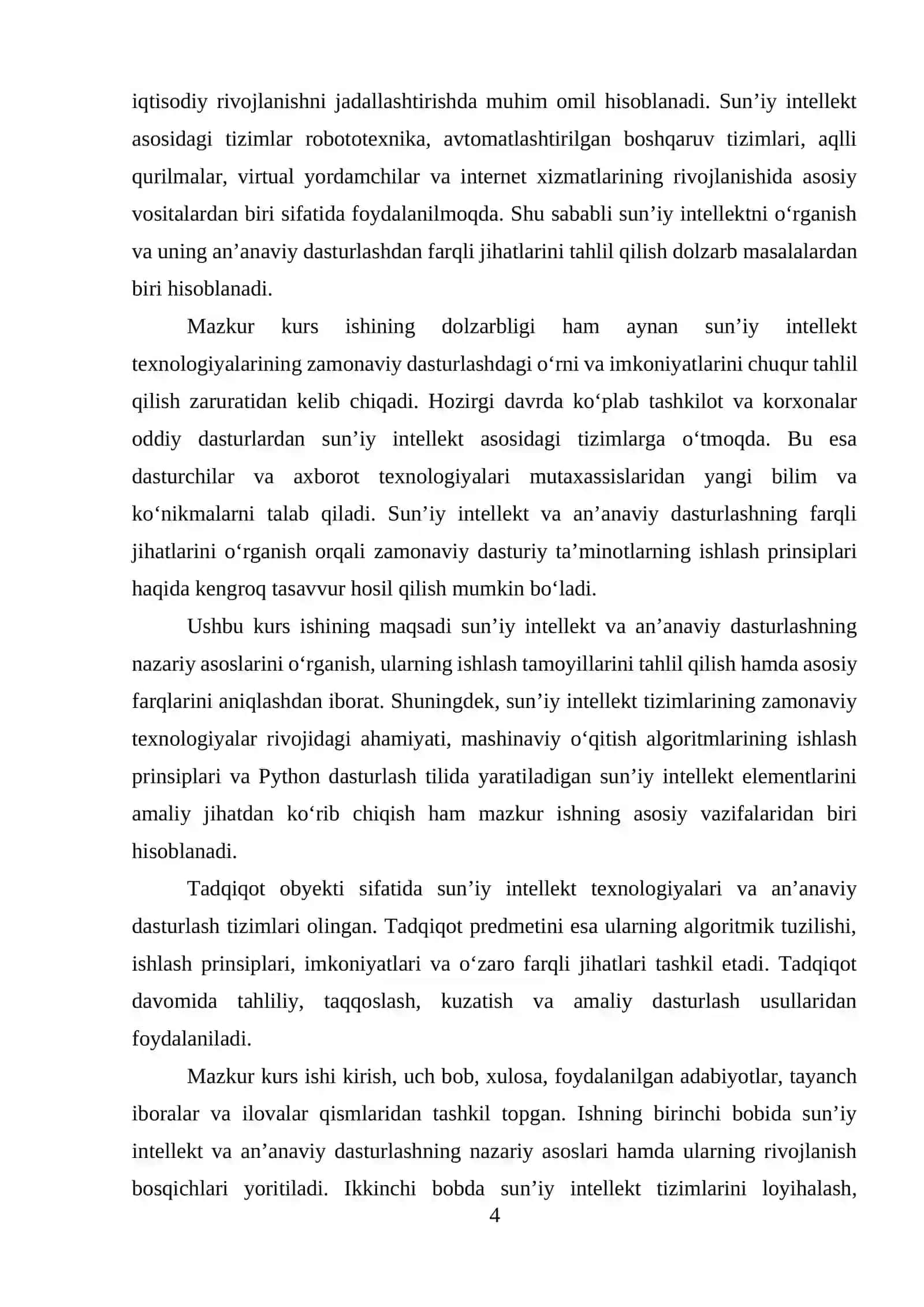 Sun’iy intellekt va an’anaviy dasturlashning nazariy asoslari 4