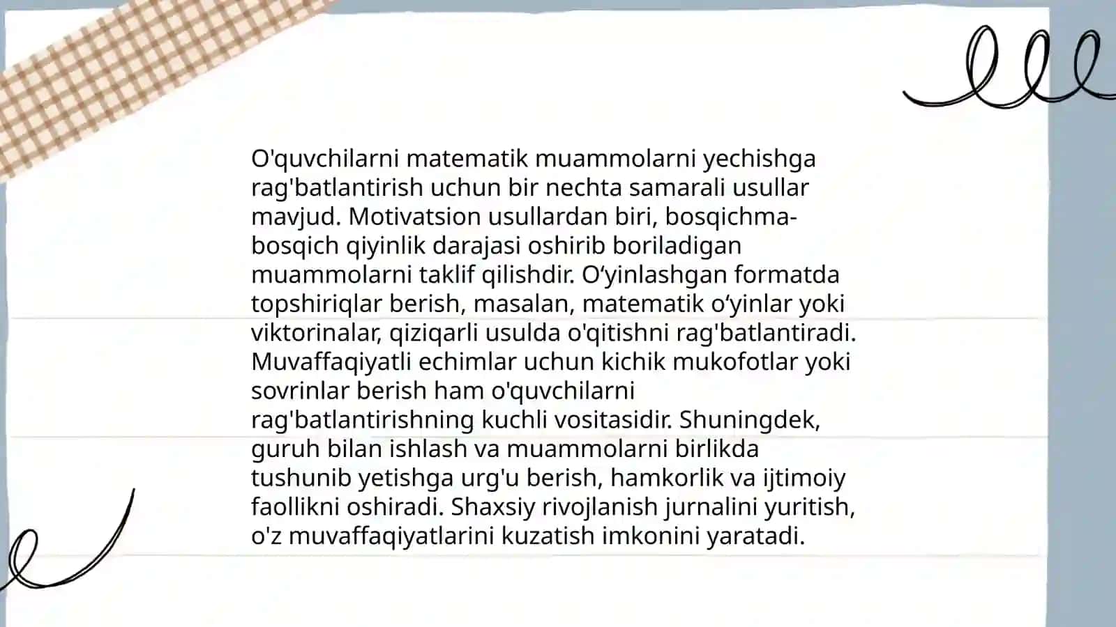 O'quvchilarda matematik muammolarni yechishda motivatsiyani oshirish 4