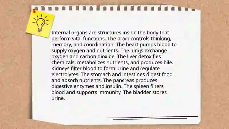 Human body mavzusida inglizcha 4