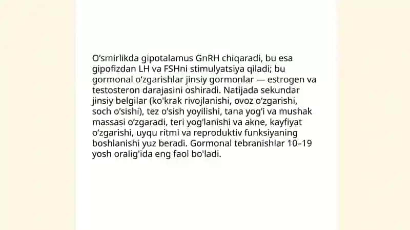 Oʻsmirlik davri 4