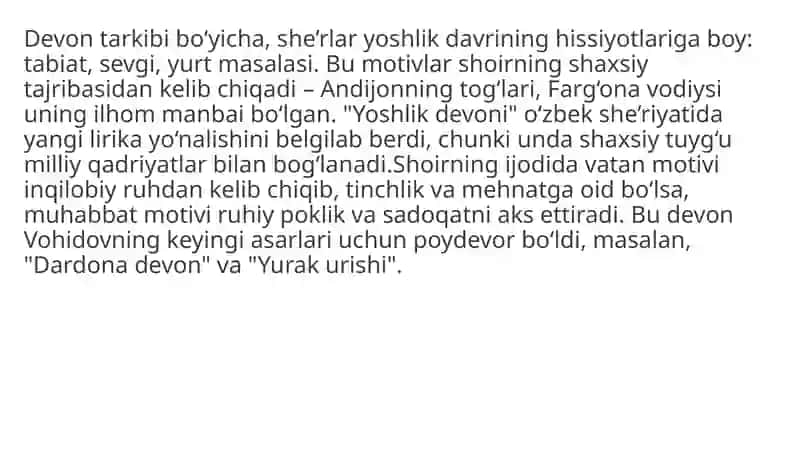 "YOSHLIK DEVONI"DA VATAN VA MUHABBAT MOTIVLARI" 4