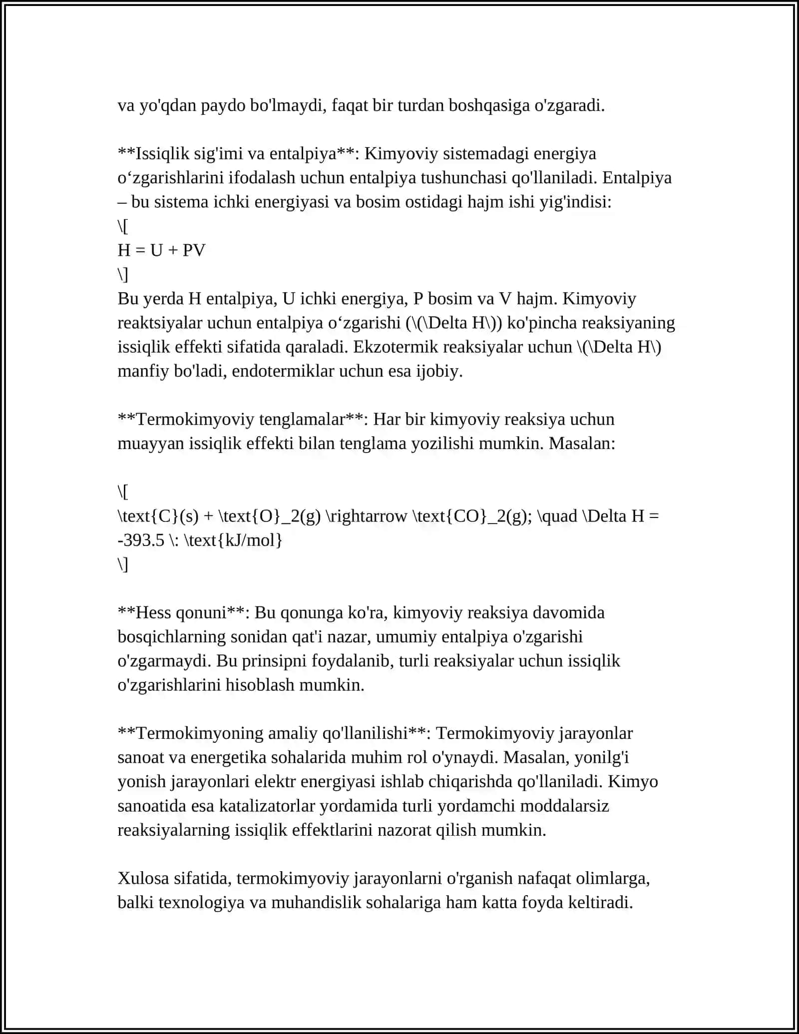 TERMAKIMYOVIY JARAYONLARDA BOM GABER SIKLI VA UNING AHAMYATI 4